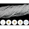 Pamir Tong 500PCS 10mm Clear Glass Beads for Jewelry Making,Round