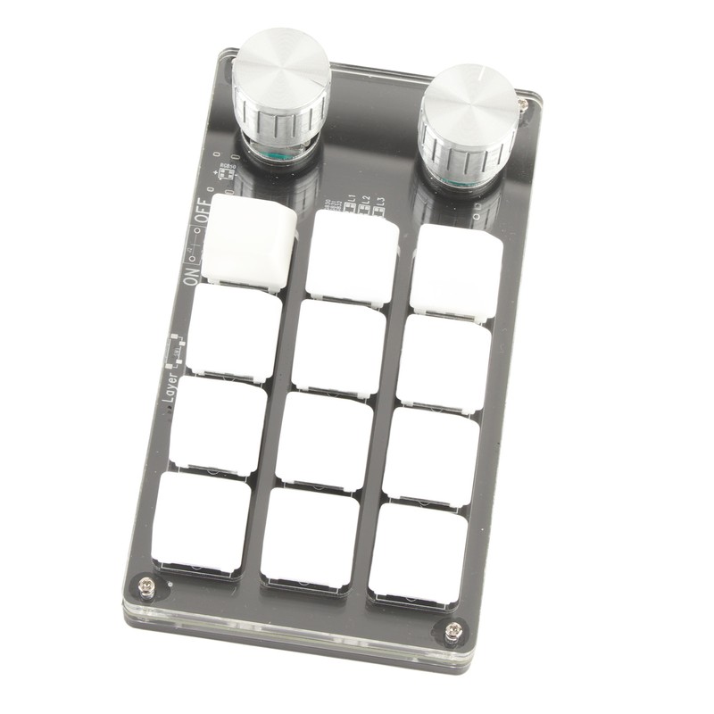 One Handed Macro Mechanical Keyboard 12 Key Multifunction DIY Programmable