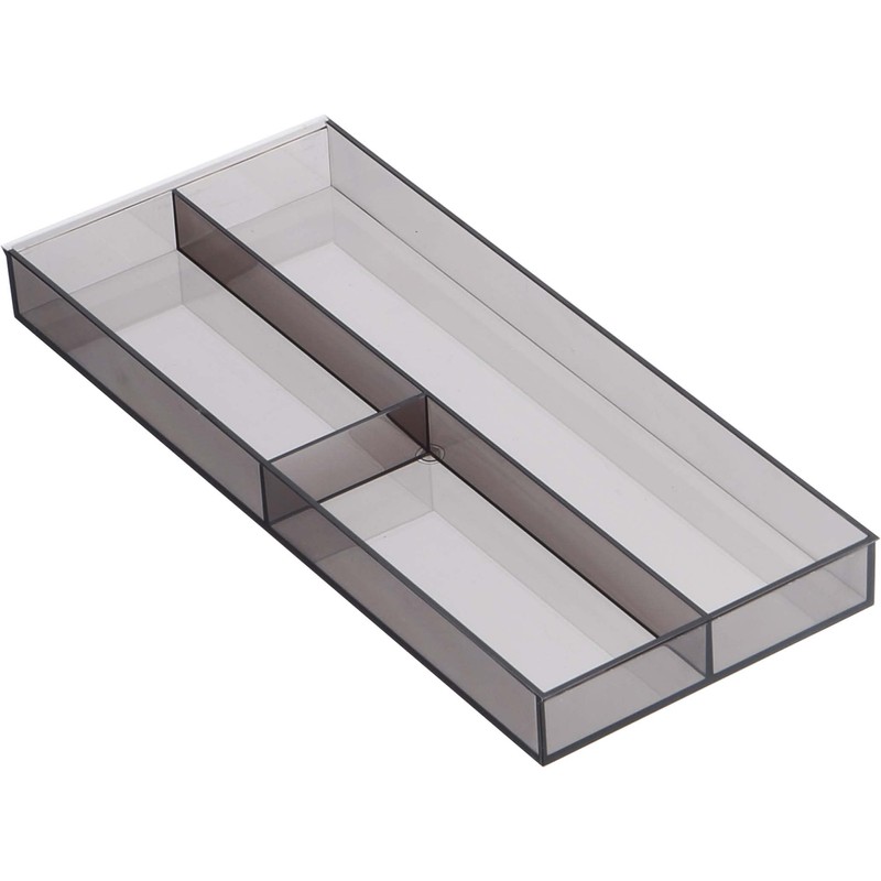 山崎実業(Yamazaki) 伸縮 & スライド カトラリートレー ブラック 約W25×D24.6~45×H5.7cm タワー tower 引き出し