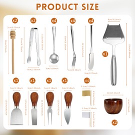 44 Pcs Charcuterie Boards Accessories Utensils Set with Magnetic Holder
