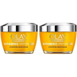 Olay Regenerist Vitamin C + Peptide 24 Face Moisturizer, 1.7 Ounce (2 Count)