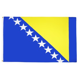 AZ FLAG BOSNIA AND HERZEGOVINA FLAG 5' x 8' - BOSNIAN HERZEGOVINIAN BIG FLAGS 150 x 250 cm - BANNER 5x8 ft