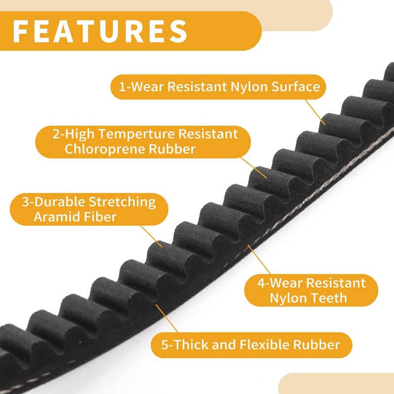 Partuto Drive Belt No.2760104C03000 Motorcycle V-Belt for Suzuki for ADDRESS