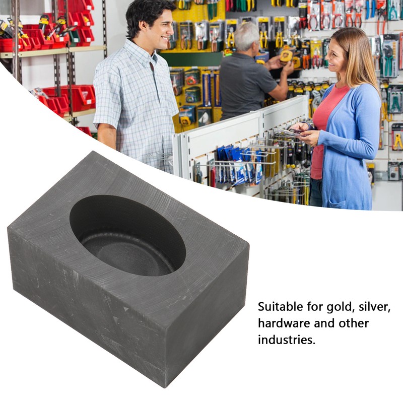Graphite Mold High Temperature Resistance 3x4x6cm Ingot Shape Smelting Molds