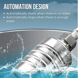 Automatic Water Float Valve, 1/2 to 3/4 Inch Connection Types, Stainless Steel 304 Fully Automatic Water Shut off Float Valve for Water Tank, Pool, Livestock Trough (2 Pack)