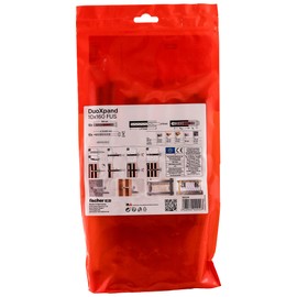 fischer DuoXpand 10 x 160 FUS, High-Quality Universal Dowel with Hex Screw & Moulded U Washer (Pack of 10), Dowels for Strong Hold, Ideal for Porous Building Materials & Close to Edge Anchors