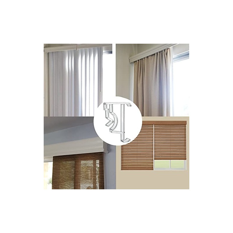Cutelec Valance Clips 2Inch 5Pcs Clear Plastic Hidden Retainer Holder