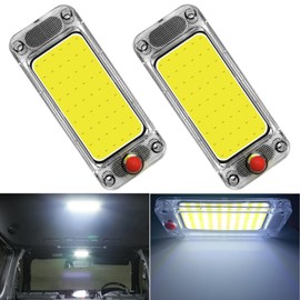 Kazuki DC 12-90V LED Car Lighting, Camper Interior Light, White Room Lamp, PC Cover, COB, 54 Rungs, On/Off Switch, Double-Sided Tape, Truck, Light Wagon, Bus, Camping, Work Car, Marine Tent Light,