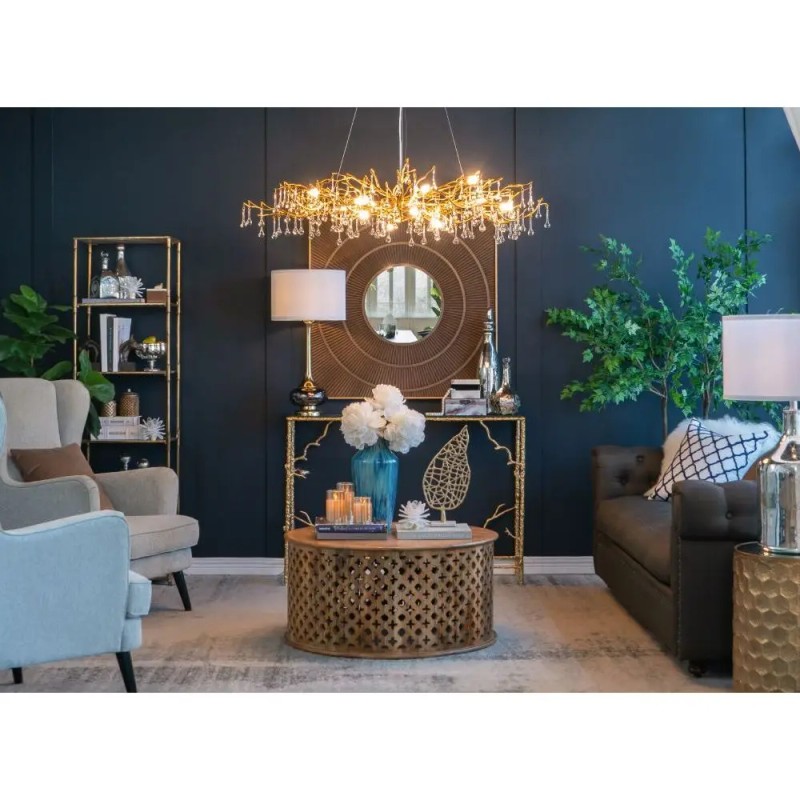 D15x29 Table Lamp with Glass Drum Shade Assembly RequiredColor: as