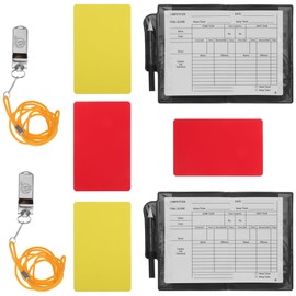 Kit De ÁRbitro De FúTbol con Tarjetas Roja Y Amarilla, Silbato De Metal, Libreta Y LáPiz, Ideal para Entrenamientos Y Partidos