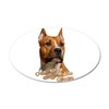 CafePress Pit Bull 35"x21" Oval Wall Decal, Vinyl Wall Peel,