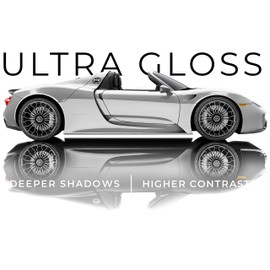 VViViD+ Ultra Gloss Silver Metallic Vinyl Car Wrap Premium Paint Replacement Film Roll with Nano Air Release Technology, Stretchable Protective Cap Liner, Self Adhesive, Indoor Outdoor (1.5ft x 5ft)