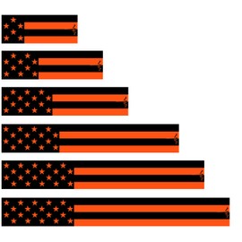 White Water Archery Fluorescent Neon Orange American Flag USA Arrow Wraps Choose Length Width (8.75)