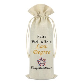 Law School Graduation Wine Bag - Law Degree Gift for Lawyers, Attorneys, Judges & More