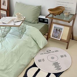 Creative CD Disc Floor Mat Bathroom Rugs Non-Slip Washable Absorbent Floor Doormats Bath Mat Super Soft for Entrance Decoration Indoor Water Absorption (60cm, 02)