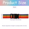 Luckious 4 PCS Universal Luggage Strap - Adjustable Rainbow Travel