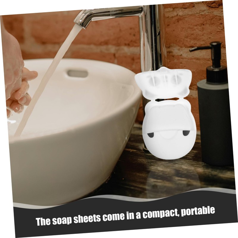 Kisangel Compact Box Portable Hand Washing Soap Sheets Disposable Mini
