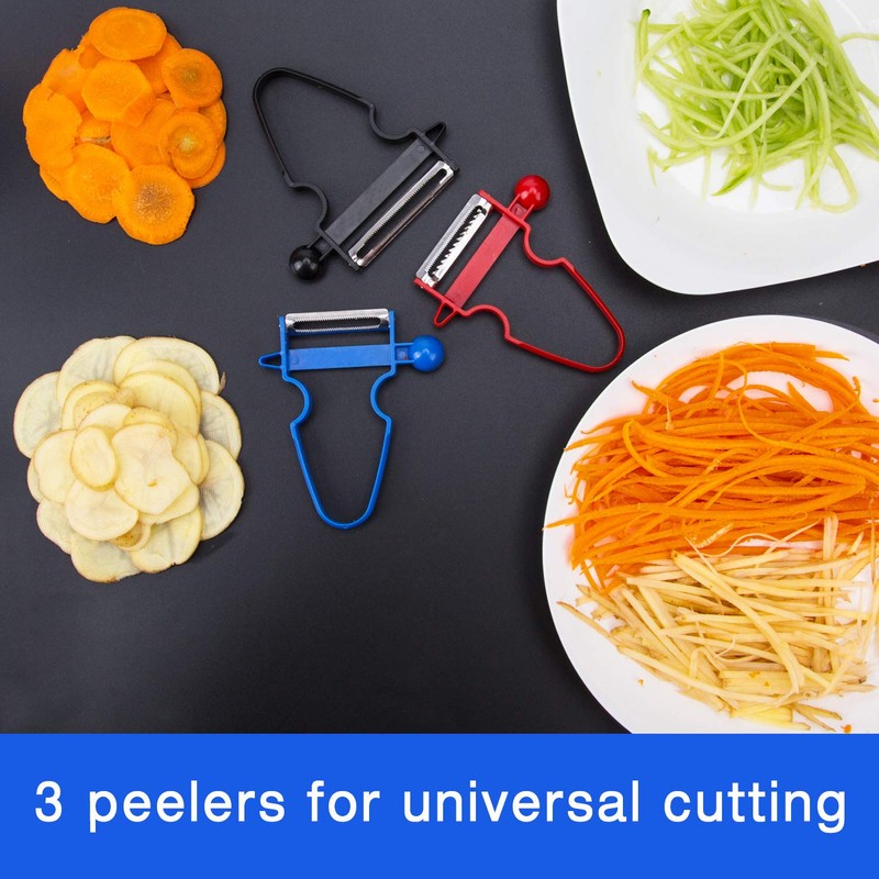 LUTER Potato Peeler Vegetable Fruit Universal Peeler Bows Magic Trio