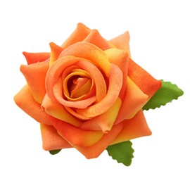 LeeCAE Rose Hair Clip Flower Hair Clips Flower Hair Clip for Women Flower Brooch Flower Hairpin Rose Brooch Bridal Brooch - Orange