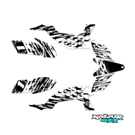 Kalair GFX Graphics Kit for Yamaha YFZ 450 (2004-2008) Patriot Series White 21 Mil - ATV UTV Dirt bike stickers, Quad dirtbike racing decal automotive motocross accessories no-plastics