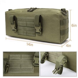 WYNEX Tactical Increment Molle Pouch, Vertical EDC Utility Pouches Shoulder Bag Military Multipurpose Large Capacity with Shoulder Strap Waterproof Accessories Modular Design