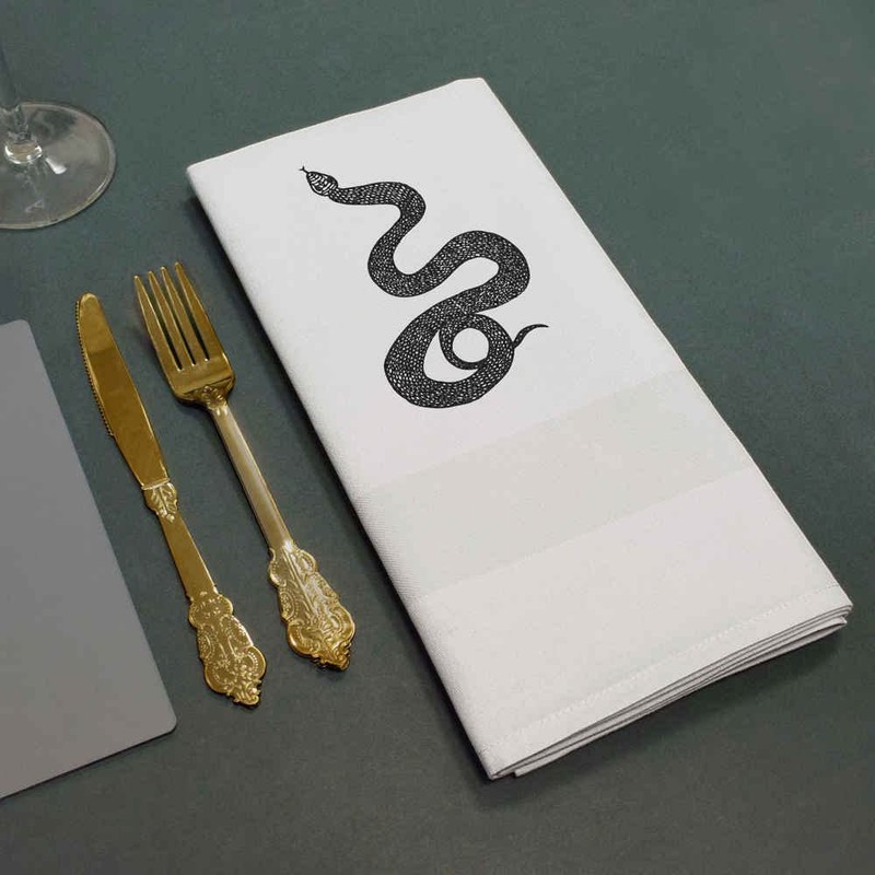 'Scaly Snake' Cotton Napkin/Dinner Cloth (NK00010750)