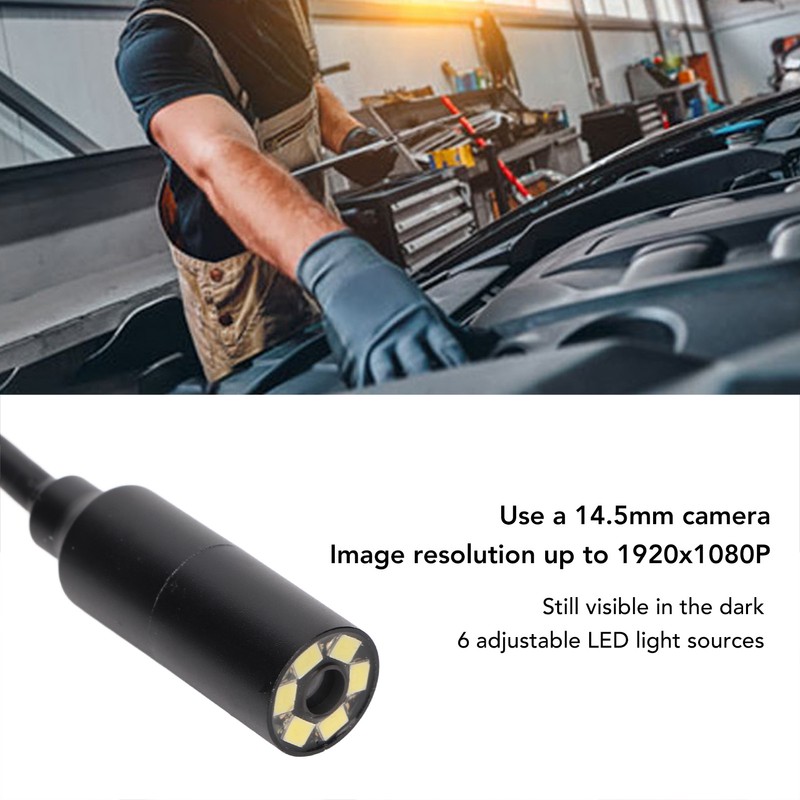 USB Endoscope Professional Auto Focus 14.5mm Lens 6 Adjustable LED