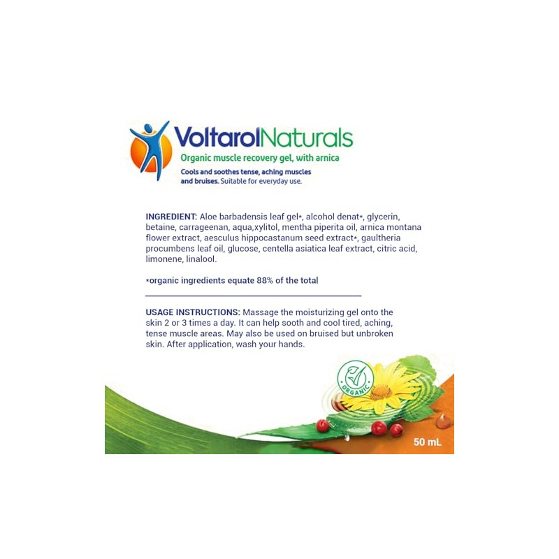 VoltarolNaturals Organic Plant-Based Cooling and Soothing Gel 50ml