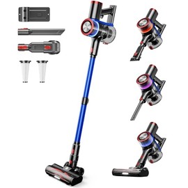 NADALY Cordless Vacuum Cleaner, 550W 45Kpa 65Mins Vacuum Cleaners for Home, Stick Vacuum with LED Display, Anti-Tangle, Self-Standing, 8-in-1 Lightweight Vacuum for Hardwood Floor/Carpet/Pet Hair