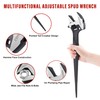 MAXPOWER 16-inch Adjustable Construction Spud Wrench, 4 in 1 Multifunctional