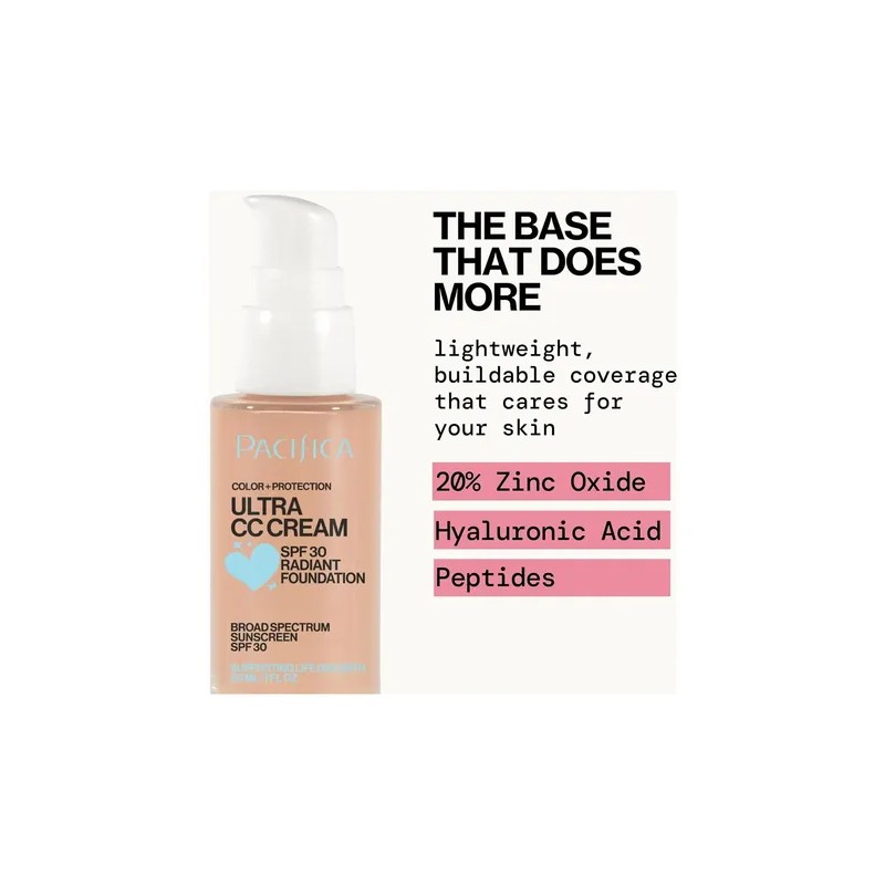 Pacifica Ultra Cc Cream Radiant Foundation Spf 17 Warm Light