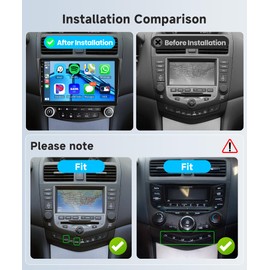 8Core 6G+128G Car Radio for Honda Accord 2003-2007, Rimoody Android 13 Car Stereo with Carplay Android Auto 10.1'' Touchscreen GPS WiFi Mirror Link DSP Bluetooth FM/RDS SWC Backup Camera Microphone