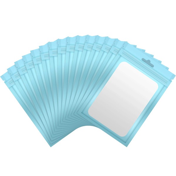 Boao 100 Pieces Resealable Foil Food Storage Bags with Clear