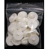Field's Fabrics 24 Count Buttons - 1.125" Off-White Plastic Raised