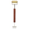 Face Massage Roller Copper Wooden Handle Promote Blood Circulation Double
