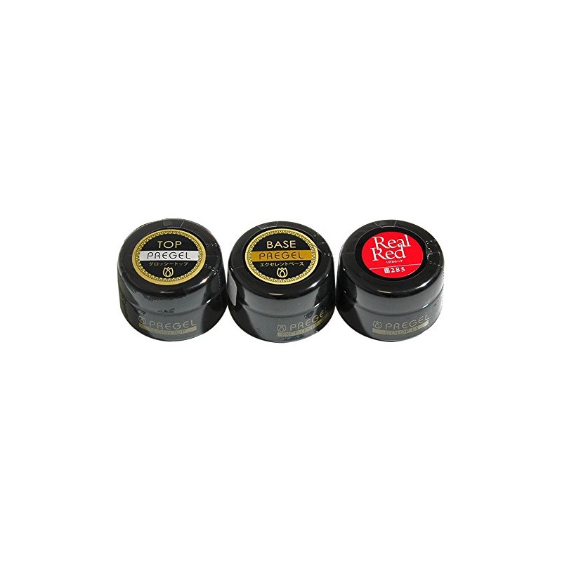PRE GEL JNA Inspection Countermeasure Real Red Set, UV/LED Compatible
