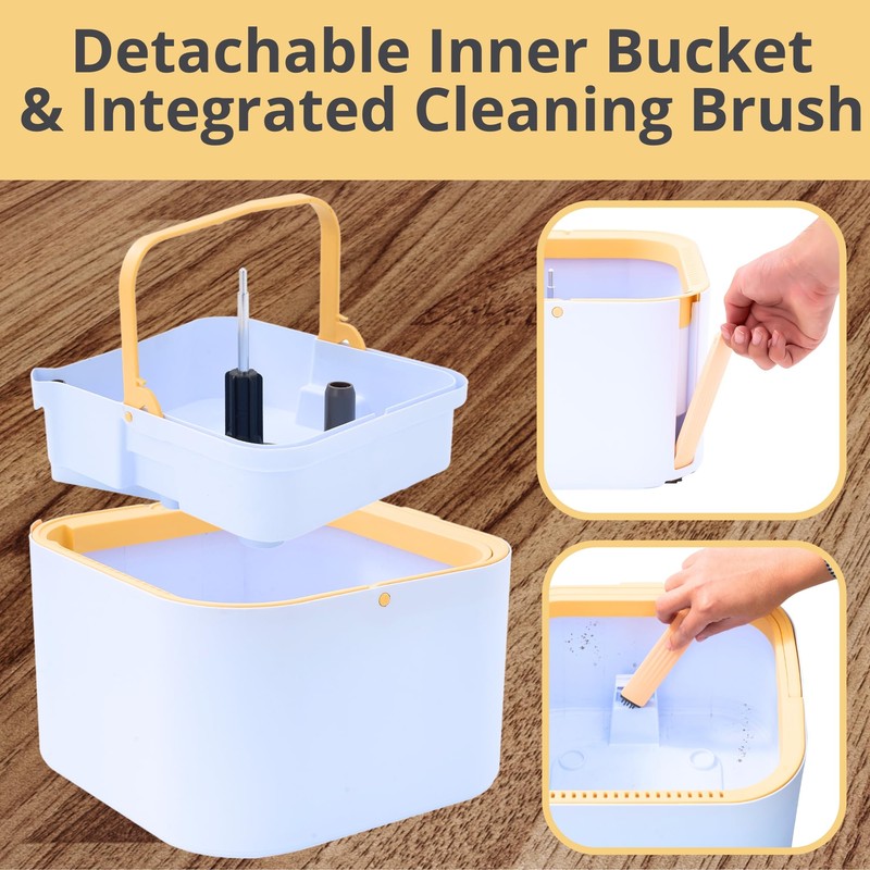 True & Tidy® TrueClean Spin Mop 2.0 w/Detachable Inner Bucket,