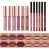 Skynest Lip Liner and Lipstick Makeup Set 6 Velvety Matte