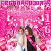 Sweet 16 Birthday Decorations for Girls Pink 16th Birthday Banner