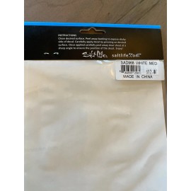 Salt Life White Fish Decal 12” SAD968 NEW