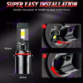 AuureLamp Bombillos LED Focos Para Auto Carro 9007 Luz De Coche Faros Faro Delanteros 2PCS