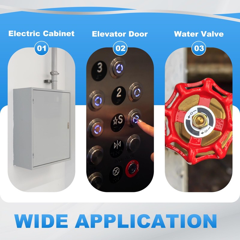 PATIKIL Triangle Spanner Key, 4 Pack Triangular Utility Socket Panel