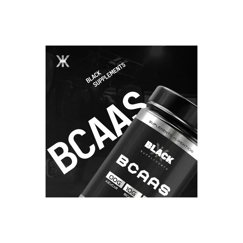 Aminoácidos Bcaas Black 1 Kg Sabores 100 Servicios