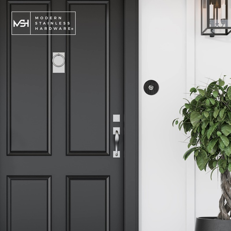 MSH Modern Stainless Hardware C1 Black Doorbell, C- Series Doorbell