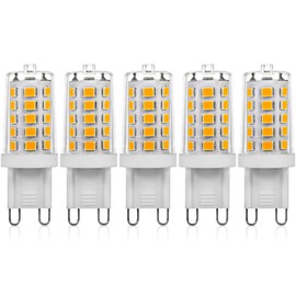 Belns Melns G9 LED Bulbs Dimmable Warm White 2700K, 3.5W 320LM SMD LED G9 Capsule Bulbs, 28W G9 Halogen Bulb Replacement Flicker Free Dimmable - Pack of 5