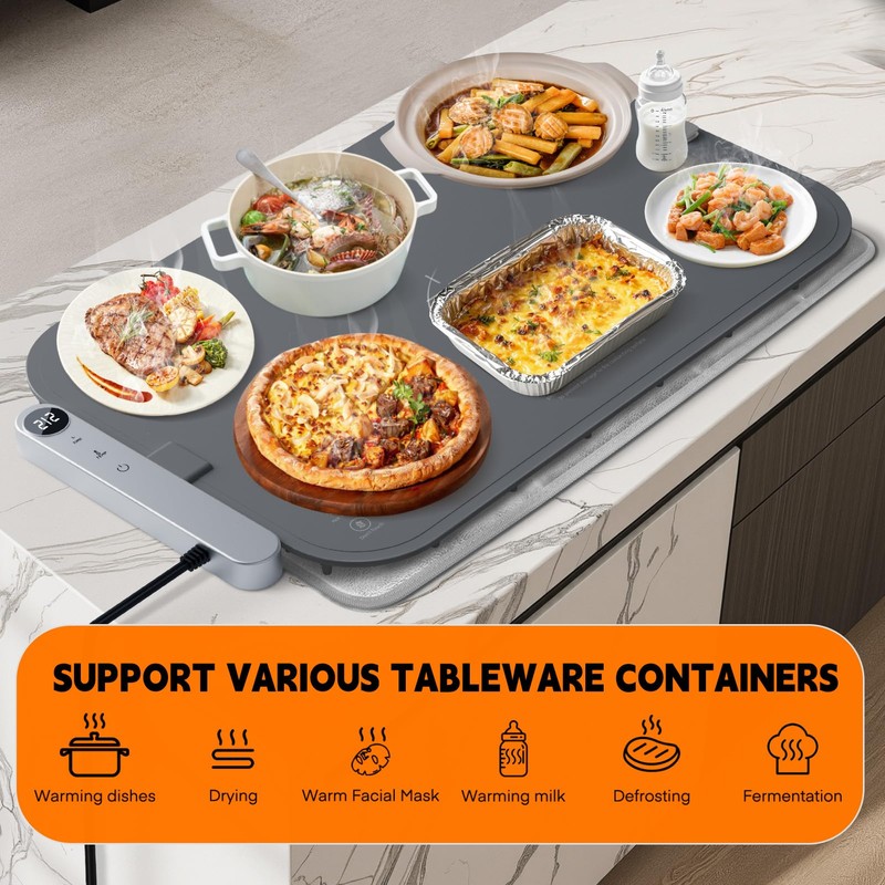 Homelove Warming Mat for Food - Electric Warming Tray with