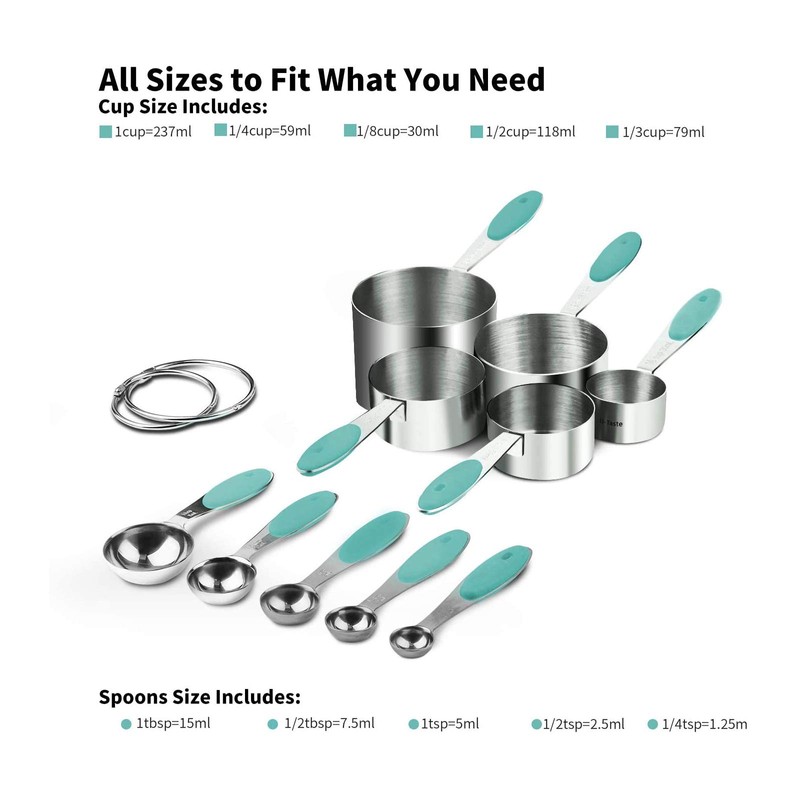 Measuring Cups : U-Taste 18/8 Stainless Steel Measuring Cups and
