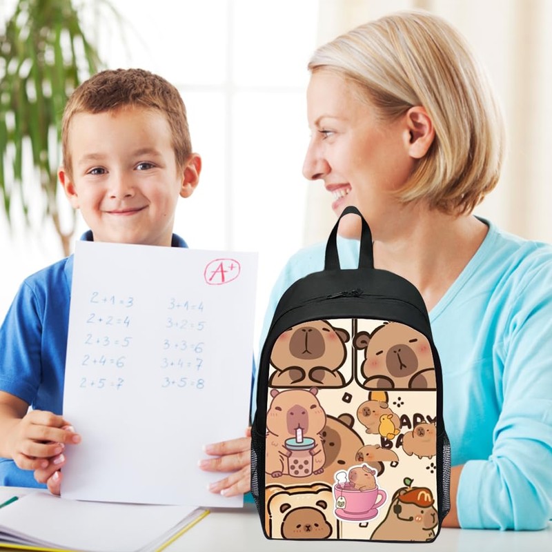 School Capybra Backpack, Children's Capybra School Bags, Cute Capy-bara Shoulder
