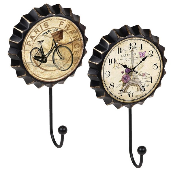 Lashuma Pack of 2 Crown Caps Coat Hooks 19 x