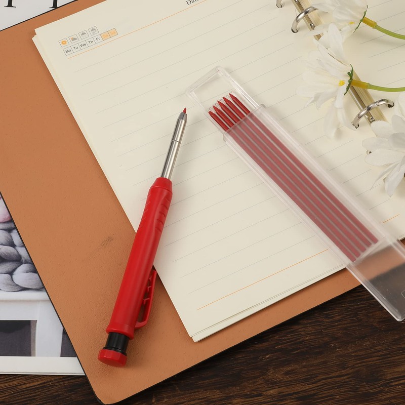 24 Pcs 2.8mm Pencil Refills, Solid Carpentry Pencil Refills for